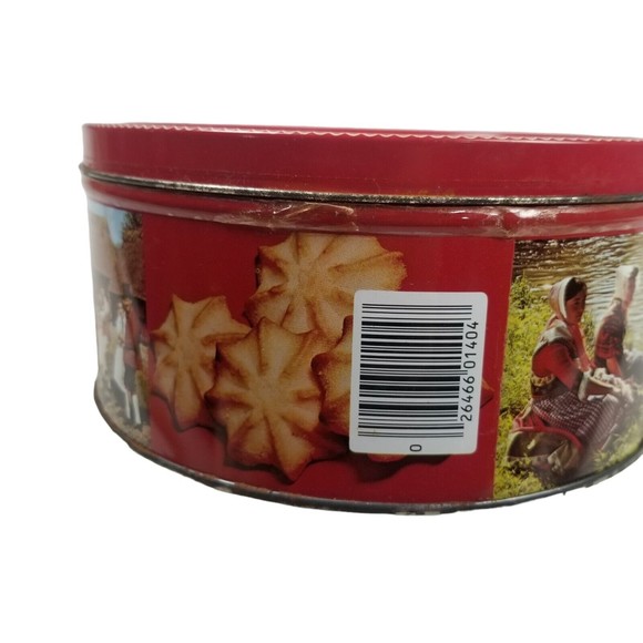 Vintage 1985 Round Dana Imported Butter Cookies Tin W/Lid Denmark Empty 7.5x3.5” - Picture 5 of 16